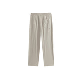 Men's Solid Textured Straight-Leg Pants